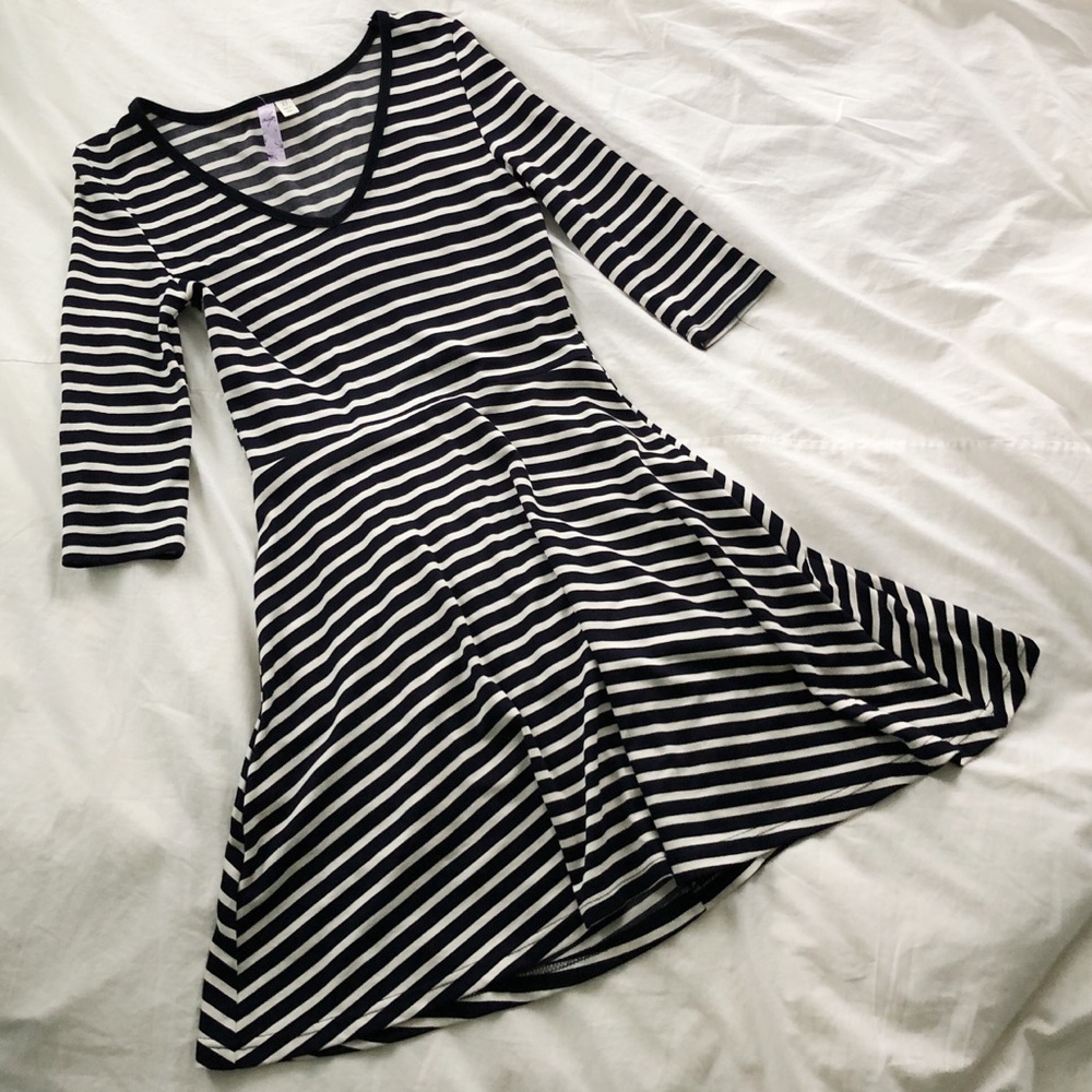Francesca’s Striped Skater Dress